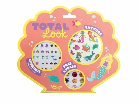 TOTAL LOOK SIRENE - TATTOOS - BOUCLES D'OREILLES - FACE STRASS