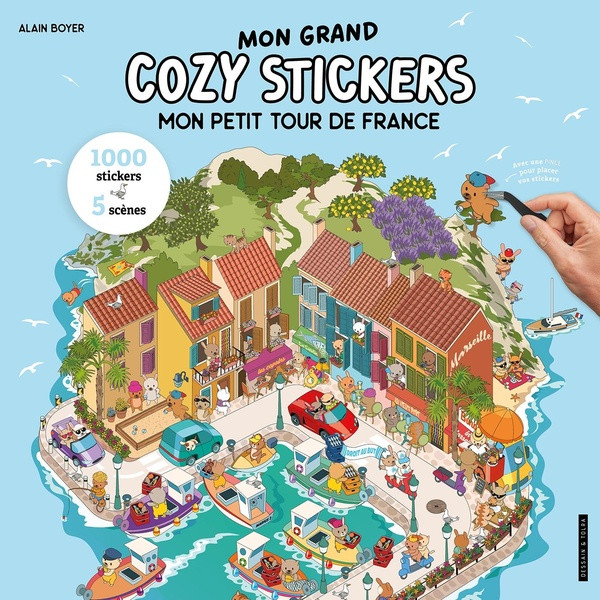Mon grand cozy stickers - Mon petit tour de France. Avec 1000 stickers, 5 scènes
