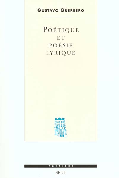 Poétique et poésie lyrique