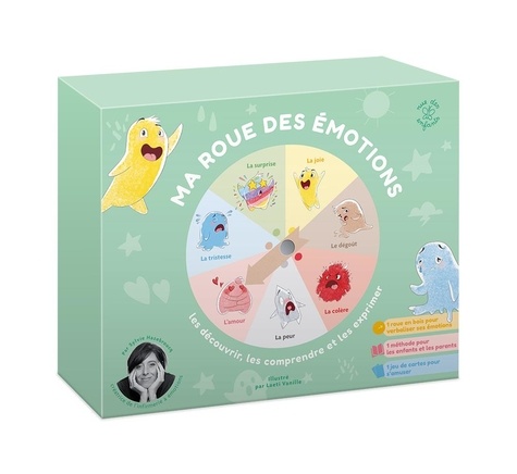 COFFRET - MA ROUE DES EMOTIONS : LES DECOUVRIR, LES COMPRENDRE ET LES EXPRIMER - AVEC UN LIVRE DE 64