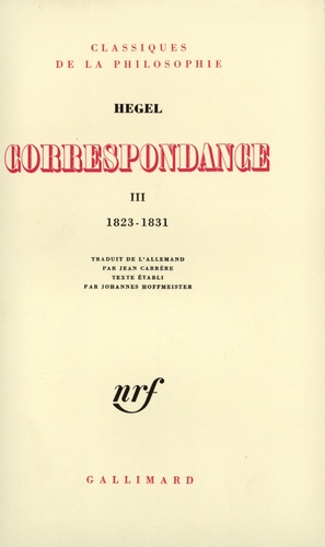 Correspondance. Tome 3, 1823-1831