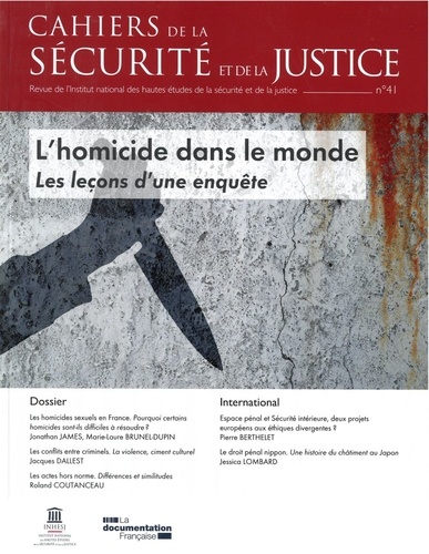 Cahiers de la sécurité et de la justice/41/L'homicide dans le monde