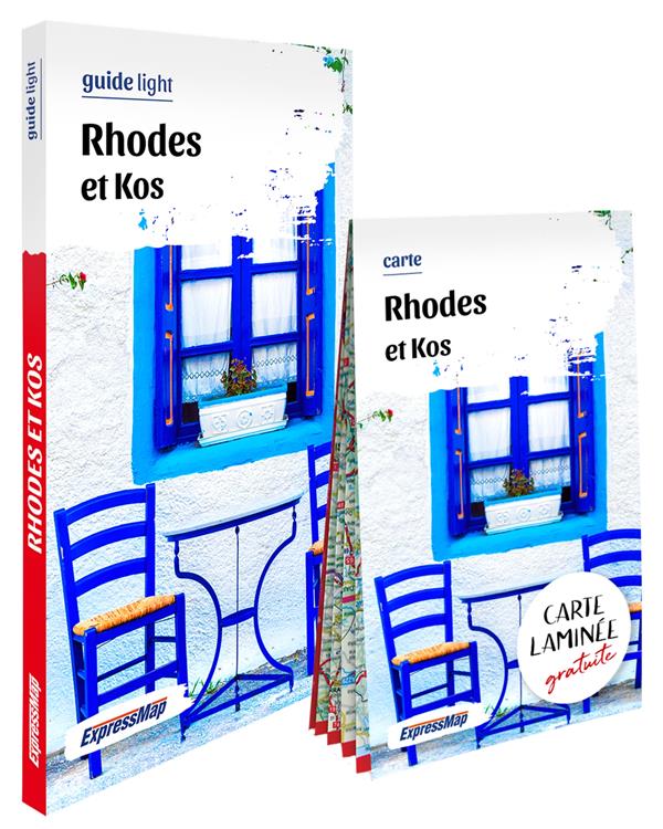 Rhodes et Kos. Avec 1 carte laminée 1/160 0000, Edition 2024