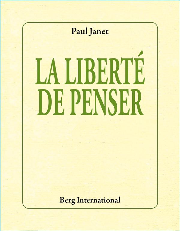 La liberté de penser