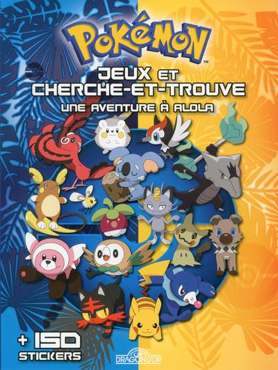 Jeux cherche-et-trouve Pokémon. Une aventure à Alola