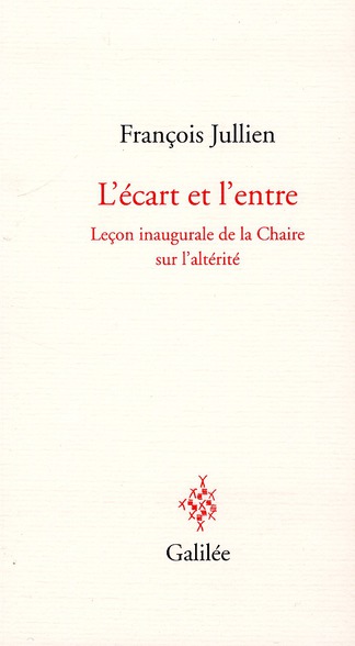 L'écart et l'entre. Leçon inaugurale de la Chaire sur l'altérité, 8 décembre 2011