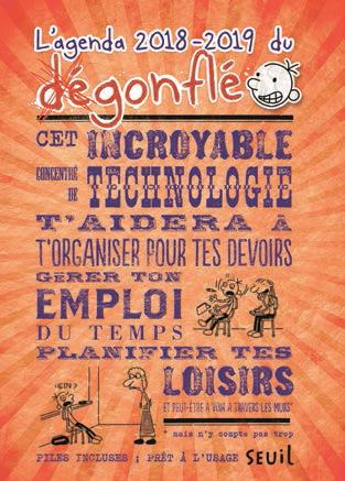 L'agenda du dégonflé. Edition 2018-2019