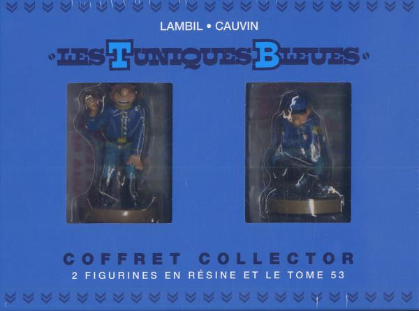 Les Tuniques Bleues Tome 53 : Coffret collector. 2 figurines en résine et le tome 53, Sang bleu chez