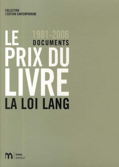 Le Prix du livre, 1981-2006. La loi Lang