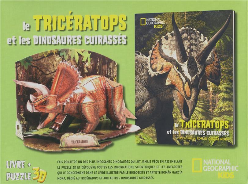 Le tricératops et les dinosaures cuirassés. Coffret avec un puzzle 3D