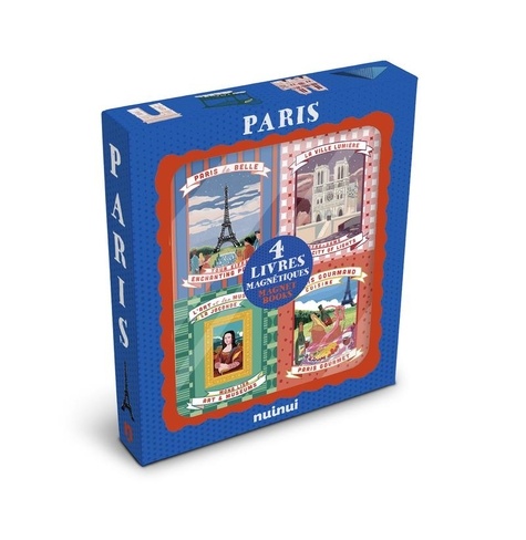Paris. Coffret avec 4 livres magnétiques, Edition bilingue français-anglais