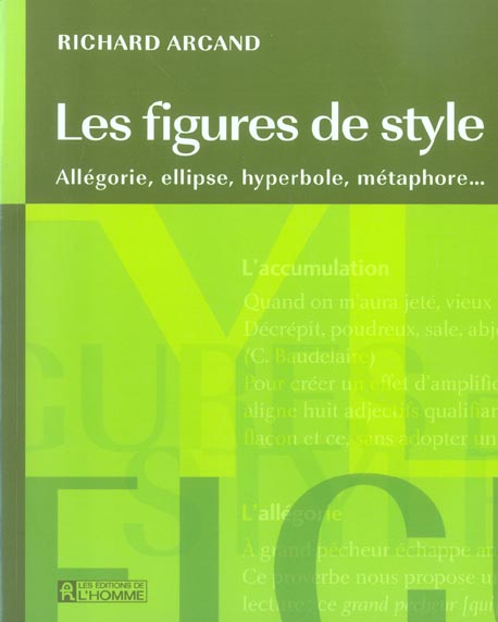 Les figures de style. Allégorie, ellipse, hyperbole, métaphore...