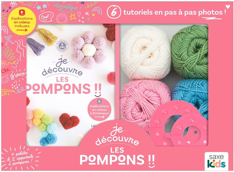 Je découvre les pompons. 6 tutoriels en pas à pas photos !
