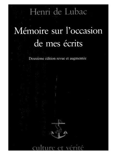 MEMOIRE SUR L'OCCASION DE MES ECRITS