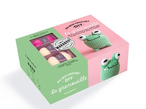 Ma box crochet DIY La grenouille. Avec 4 fils de couleur 100% coton, 1 crochet, du rembourrage et 1