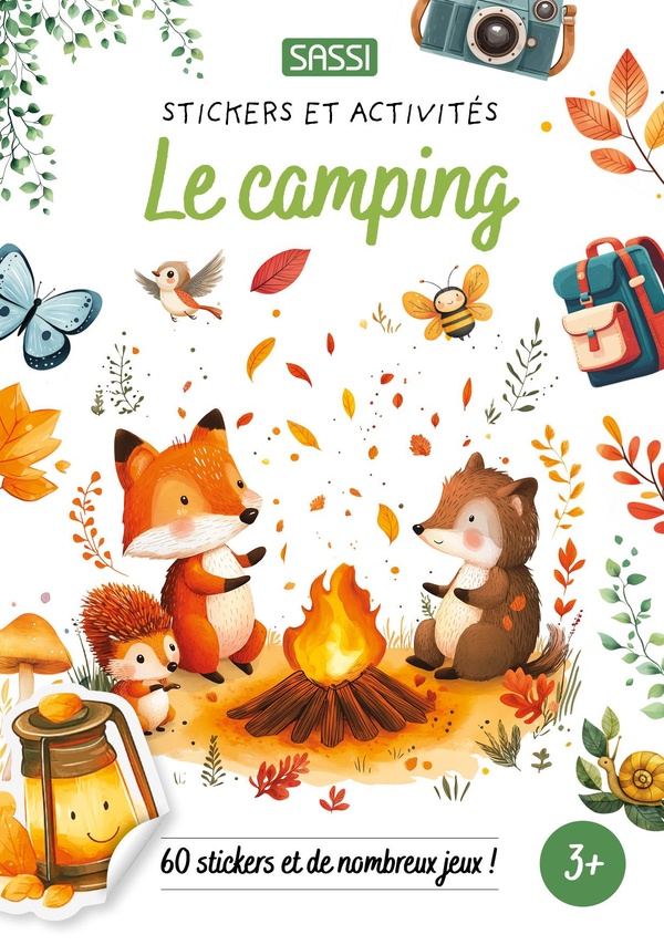 Le camping. 60 stickers et de nombreux jeux !