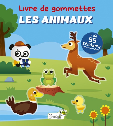 Les animaux. de 55 stickers repositionnables