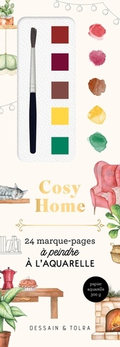 Cosy Home. 24 marque-pages à peindre à l'aquarelle