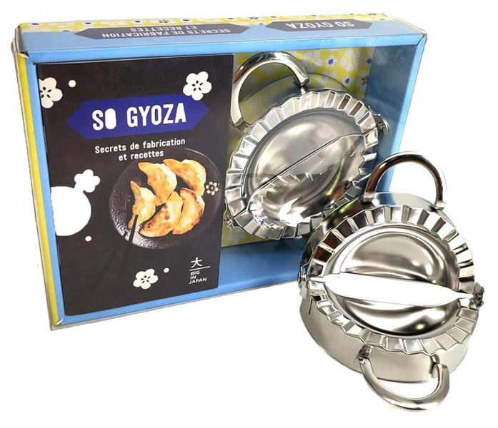 Coffret So Gyoza. Secrets de fabrication et recettes. Avec un moule à gyosa en acier inoxydable