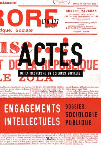 Actes de la recherche en sciences sociales N° 176-177, Mars 2009 : Engagements intellectuels / Socio