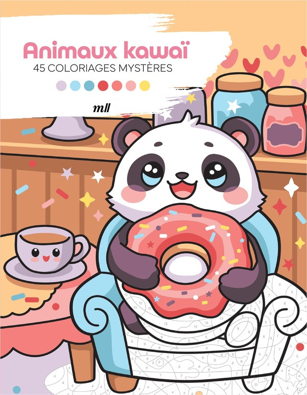 Animaux kawaï. 45 coloriages mystères