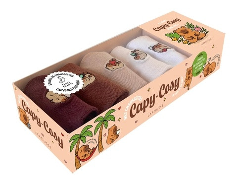 Mes chaussettes capy-cosy. Coffret avec 5 paires de chaussettes et 1 livret capy-cosy