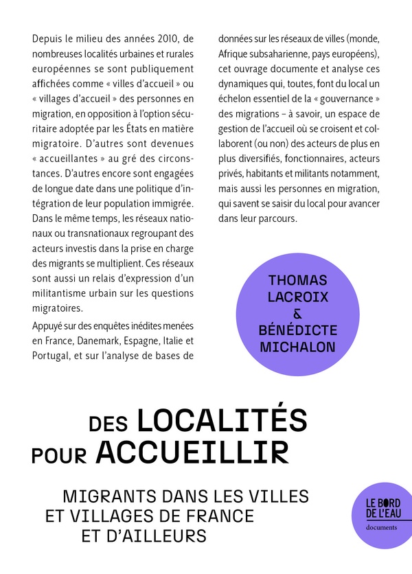 DES LOCALITES POUR ACCUEILLIR - MIGRANTS DANS LES VILLES ET VILLAGES DE FRANCE ET D'AILLEURS