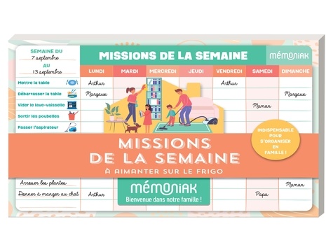 Missions de la semaine à aimanter sur le frigo