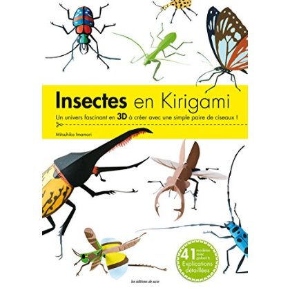 Insectes en kirigami. Un univers fascinant en 3D à créer avec une simple paire de ciseaux !