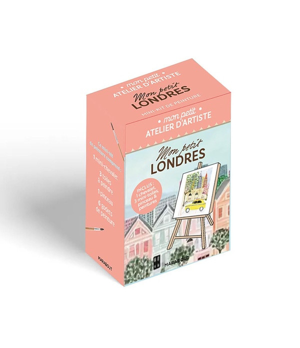 Londres. Avec 1 chevalet, 3 mini-toiles, pinceau & peintures
