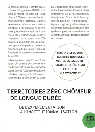 Territoires zéro chômeur de longue durée : de l'expérimentation à l'institutionnalisation