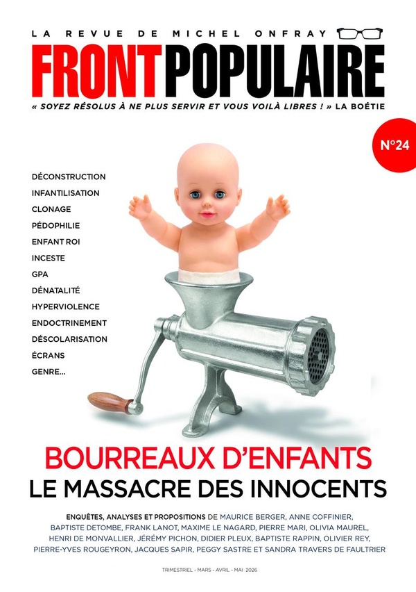 Front populaire N° 24, Mars-mai 2026 : Bourreaux d'enfants. Le massacre des innocents