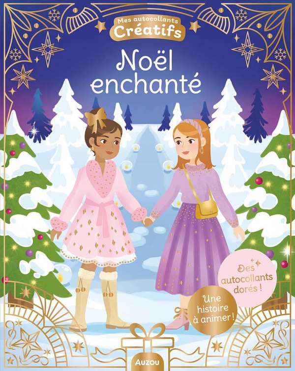 Noël enchanté. Des autocollants dorés !