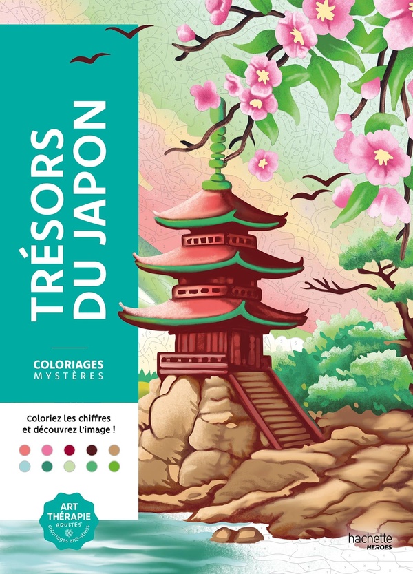 Trésors du Japon. Coloriez les chiffres et découvrez l'image !