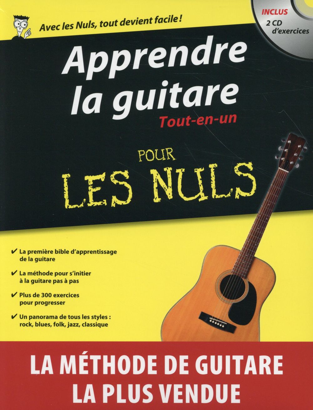 Apprendre la guitare Tout en un pour les nuls. Avec 2 CD audio
