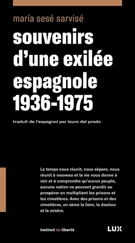 Souvenirs d'une exilée espagnole, 1936-1975