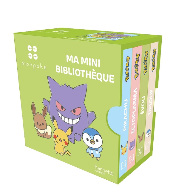Ma mini bibliothèque Pokémon. Coffret en 4 volumes : Ectoplasma, Evoli, Tiplouf, Pikachu