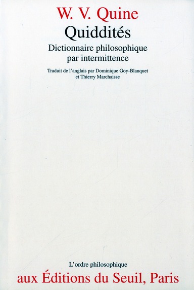 Quiddités. Dictionnaire philosophique par intermittence