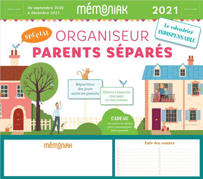 Organiseur spécial parents séparés. Avec 1 stylo-feutre, 2 trombones, 1 pochette, 8 aimants, Edition