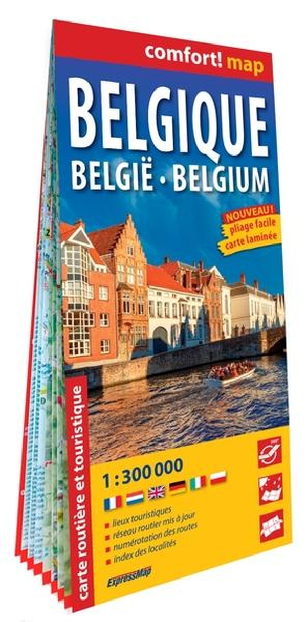BELGIQUE 1/300.000 (CARTE GRAND FORMAT LAMINEE)