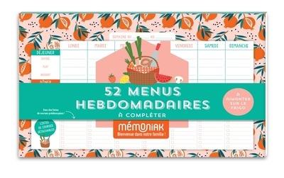 52 menus hebdomadaires à compléter
