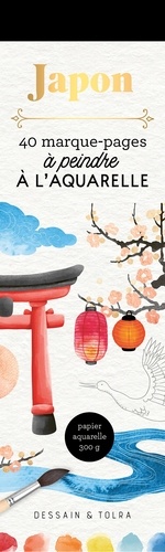 Japon. 40 marque-pages à peindre à l'aquarelle