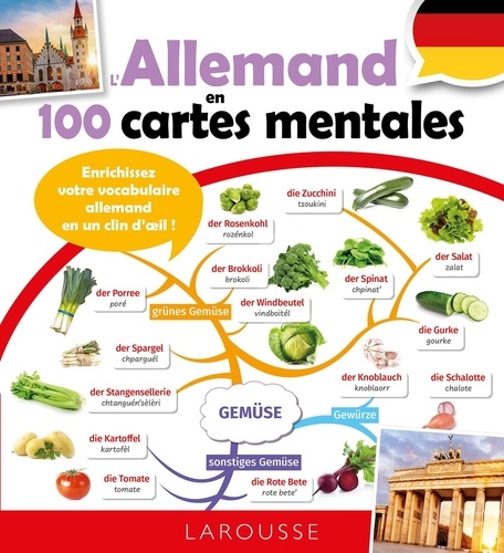 L'allemand en 100 cartes mentales. Enrichissez votre vocabulaire allemand en un clin d'oeil !