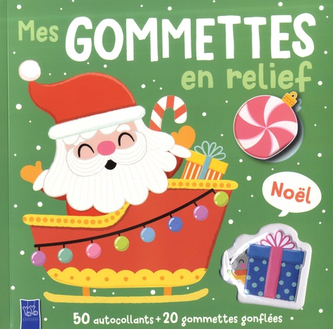 Noël. 50 autocollants 20 gommettes gonflées