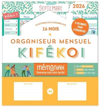 Organiseur mensuel Kifékoi. De septembre 2025 à décembre 2026, Edition 2026