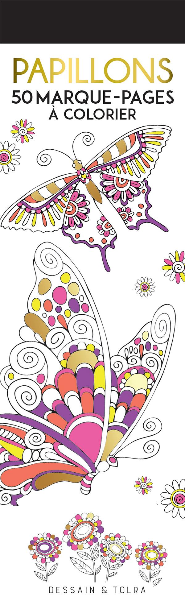 Papillons. 50 marque-pages à colorier