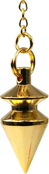 PENDULE TRIANGLE LAITON DORE - 11 GR