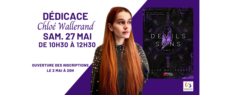 Chloé Wallerand en dédicace ! Chloé Wallerand en dédicace !